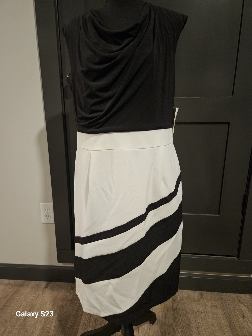 Studio One Black Draped Evening Top